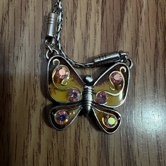 BRIGHTON PAPILLION BUTTERFLY REVERSIBLE PENDANT COLLAR CHOKER 16 - 18" NECKL:ACE - Picture 8 of 11